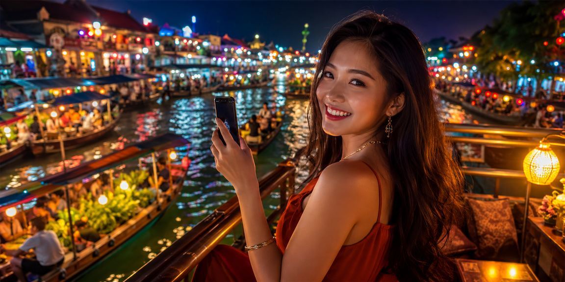 Người dùng Hà Nội chơi casino trực tuyến tại chợ đêm