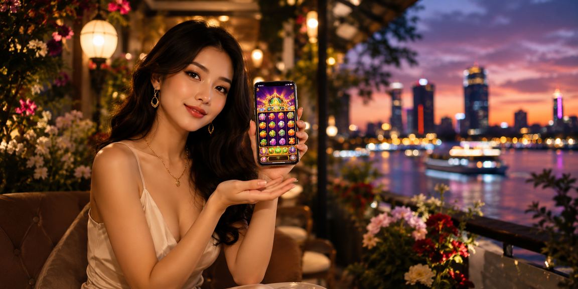 Người dùng Sài Gòn chơi slot game trong quán cà phê buổi sáng
